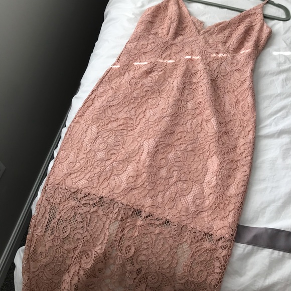 Bardot Rose Lace Pencil Dress - Picture 6 of 9